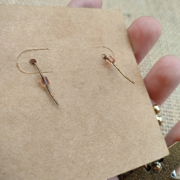 Brass Irridescent Boho Earrings - Picture 7 of 15